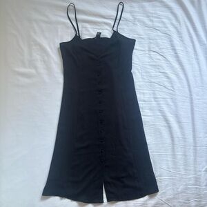 Forever 21 Classic Black Button Up Dress